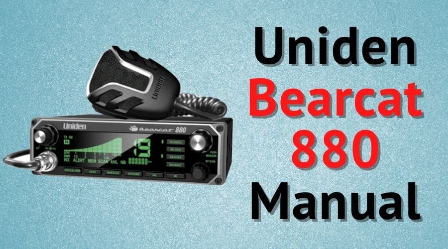 Uniden Bearcat 880 Manual